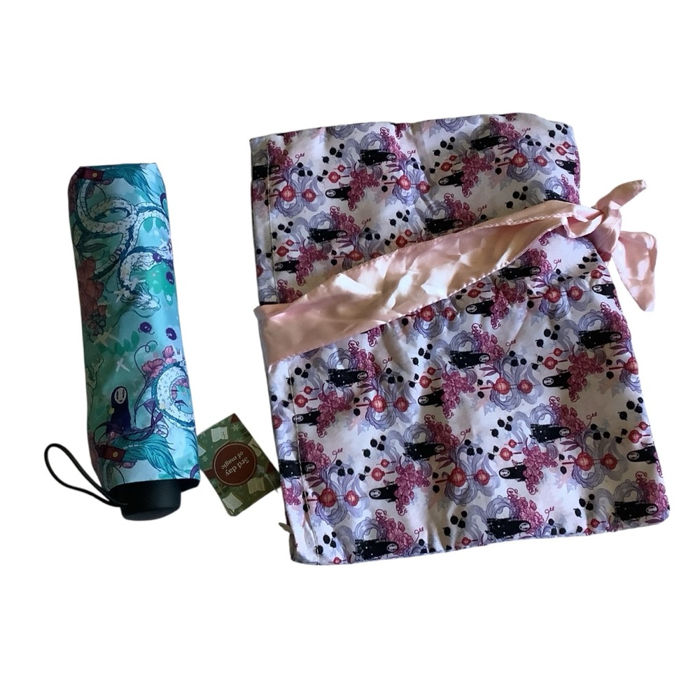 Spirited Away No Face and Soot Sprite Umbrella and Zipper Pouch New Owlcrate
